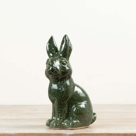 Green Ceramic Rabbit